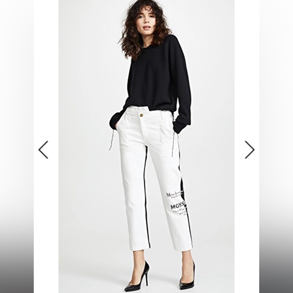 Designer Monse luxury brand limited edition half and half jeans timeless piece - Picture 5 of 16